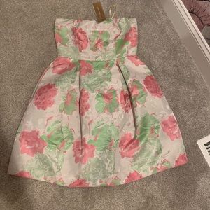 Francesca’s strapless floral dress 🔥 NWT